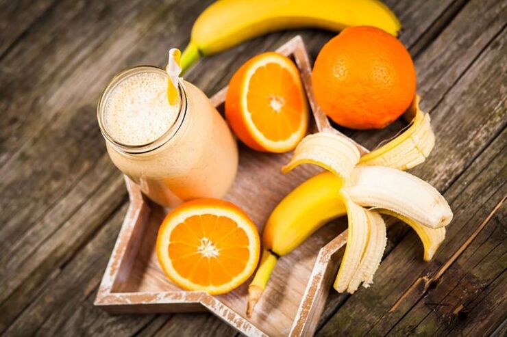 smoothie banane-portocale pentru pierderea în greutate